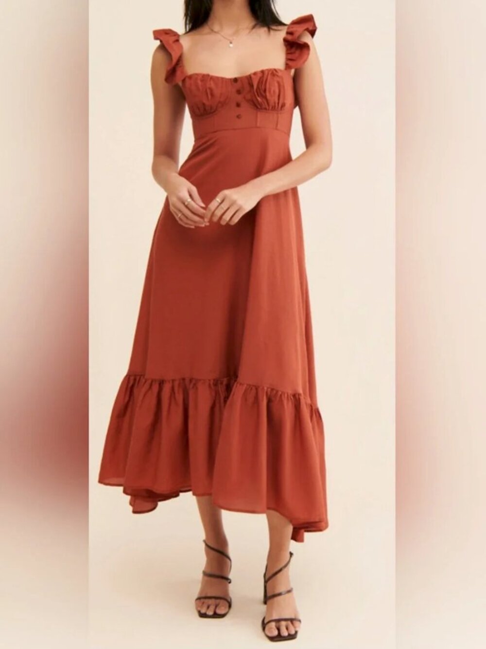 Farm Rio Midi Maxi Cotton Blend Dress size M